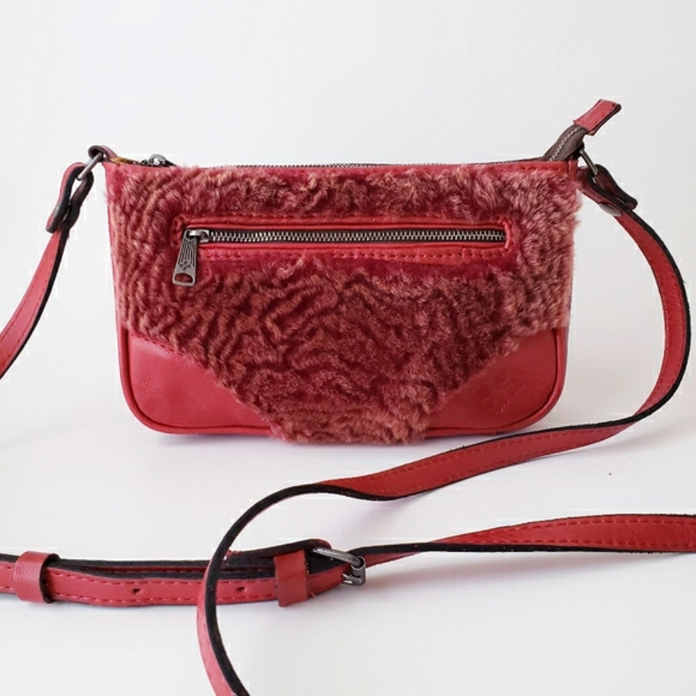 Patricia Nash Red Leather Small Crossbody Bag